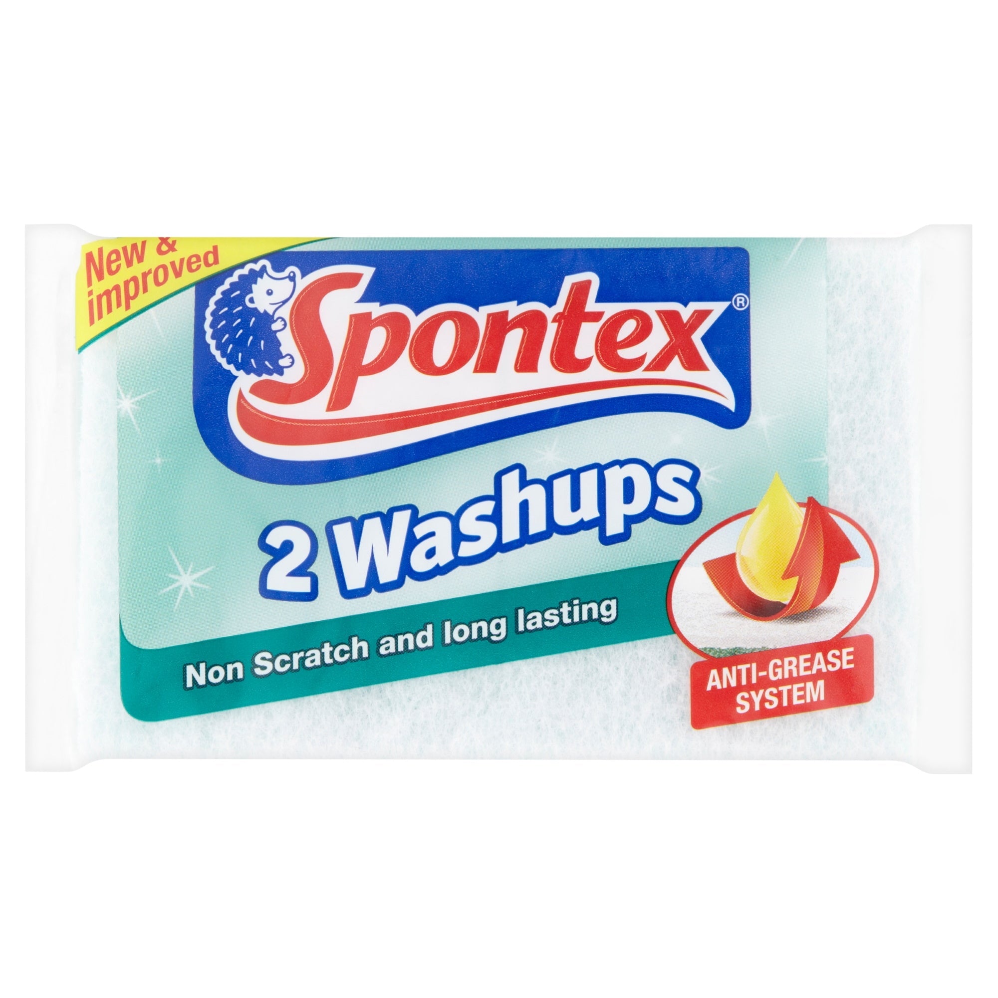 Spontex Washups Non Scratch Sponge Scourers - Pack of 2 - Premium Scourers / Sponges from Spontex - Just $0.9! Shop now at W Hurst & Son (IW) Ltd