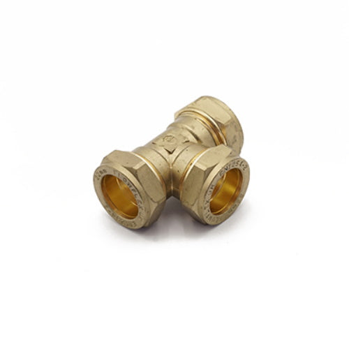 Compression Equal Tee 22mm - Premium 22mm Compression Fittings from Mueller Primaflow - Just $5.30! Shop now at W Hurst & Son (IW) Ltd
