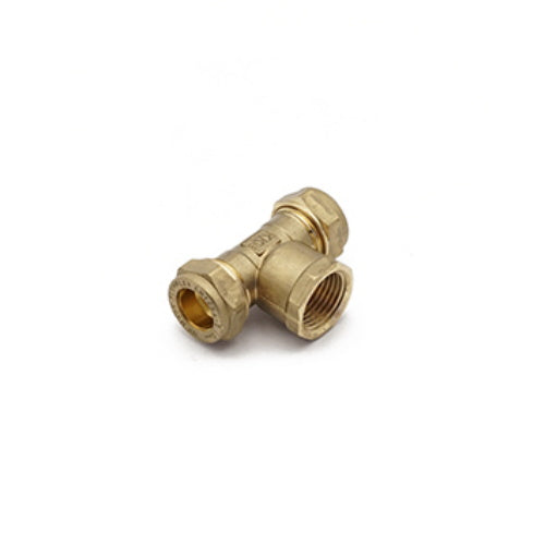 Compression Threaded Centre Tee 15x15x1/2" Female - Premium 15mm Compression Fittings from Mueller Primaflow - Just $3.85! Shop now at W Hurst & Son (IW) Ltd