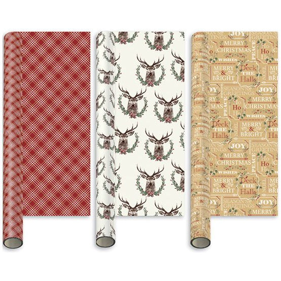 Giftmaker Contemporary Collection Christmas Gift Wrap 5mtr - Various Designs - Premium Christmas Giftwrap from Giftmaker - Just $1.19! Shop now at W Hurst & Son (IW) Ltd