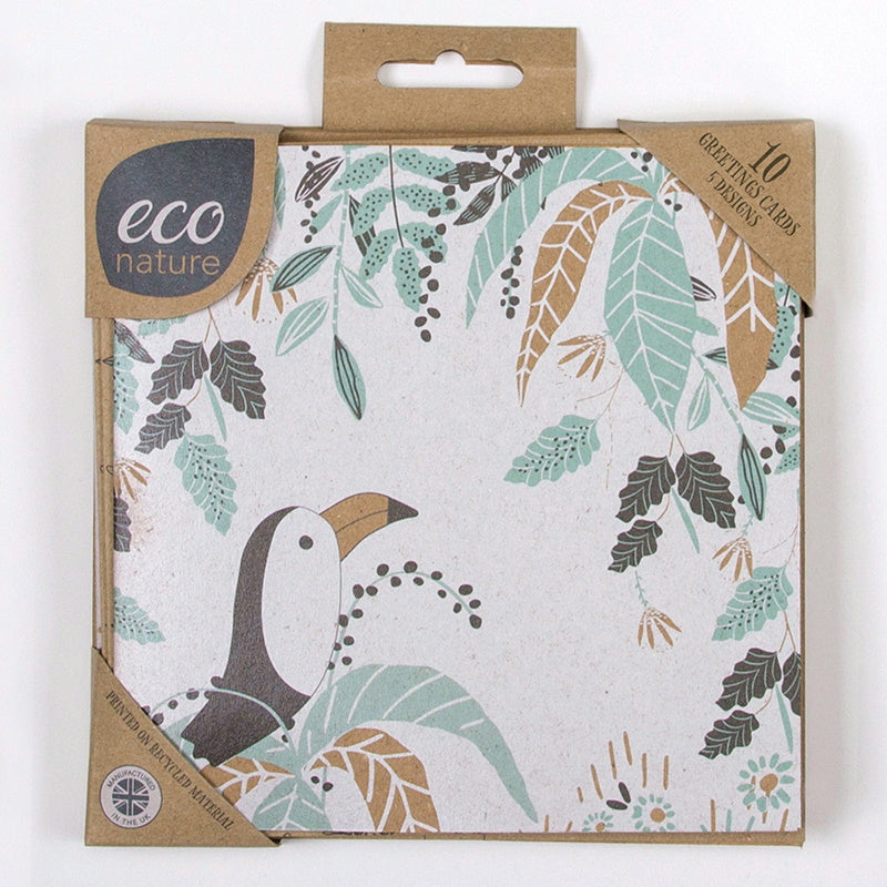 Eco Nature YECOK0700 10 Greetings Cards 5 Designs - Premium Giftwrap/Tags Etc. from W J Nighs - Just $4.75! Shop now at W Hurst & Son (IW) Ltd