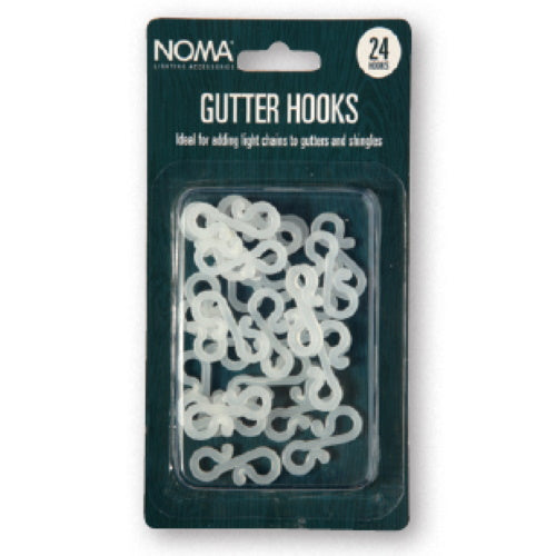 Noma 31004 Gutter Hooks - 24 Pack - Premium Outdoor Lights from Noma - Just $2.15! Shop now at W Hurst & Son (IW) Ltd