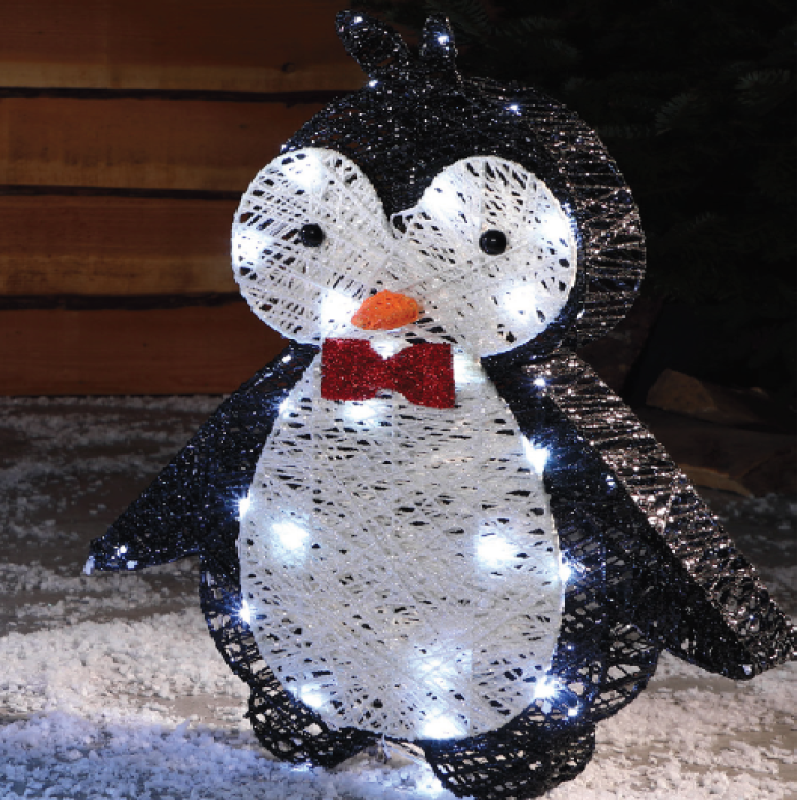 Noma 2520359 60CM Black and white dad penguin - Premium Outdoor Lights from Noma - Just $55.00! Shop now at W Hurst & Son (IW) Ltd