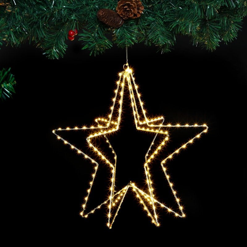 Noma 3721012 45cm 3D Silver Metal Star with 210 warm white LEDS - Premium Christmas Lights from Noma - Just $39.95! Shop now at W Hurst & Son (IW) Ltd