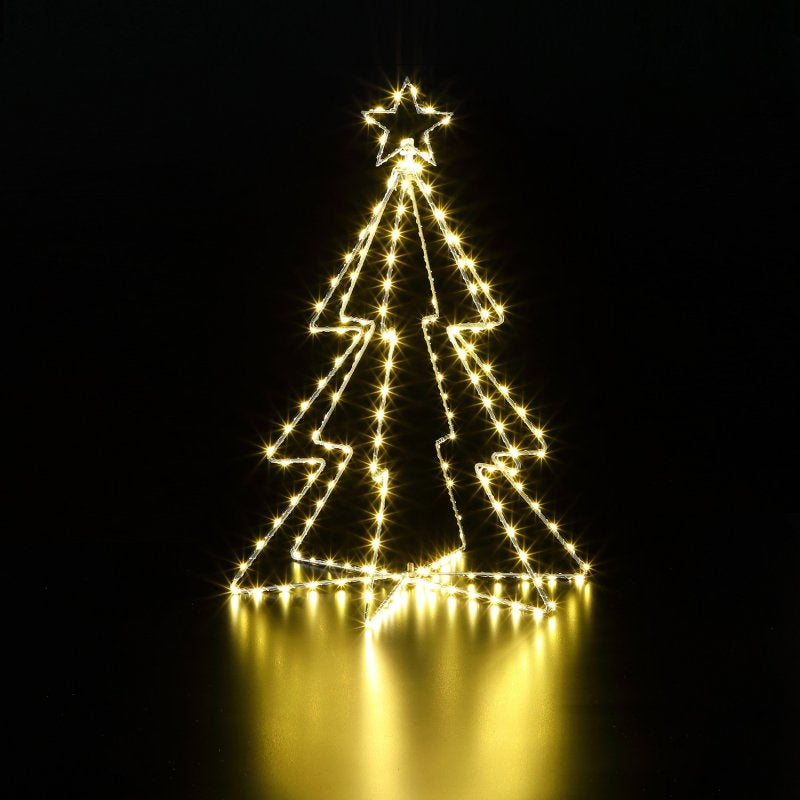 Noma 3721013 45cm 3D Silver Metal Tree with 187 warm white LEDS - Premium Christmas Lights from Noma - Just $39.95! Shop now at W Hurst & Son (IW) Ltd