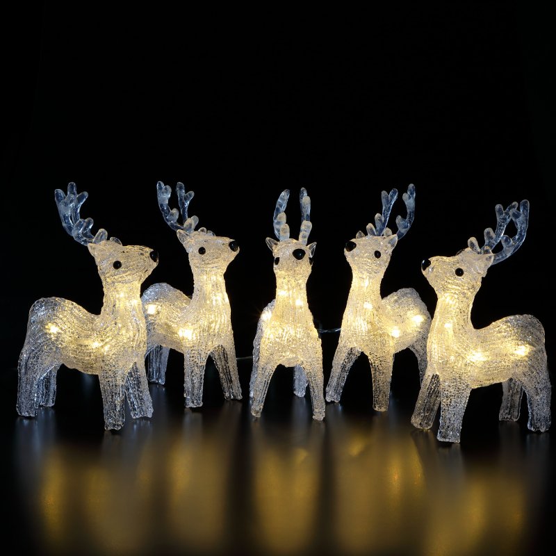 Noma 4022002 5 Acrylic reindeer string lights - Premium Christmas Lights from Noma - Just $36.95! Shop now at W Hurst & Son (IW) Ltd