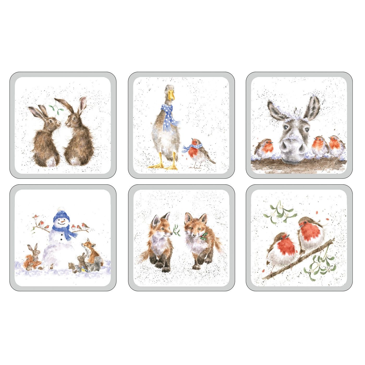 Wrendale Designs For Pimpernel - Christmas Coaster Set of 6 - Premium Coasters from Portmeirion - Just $9.95! Shop now at W Hurst & Son (IW) Ltd