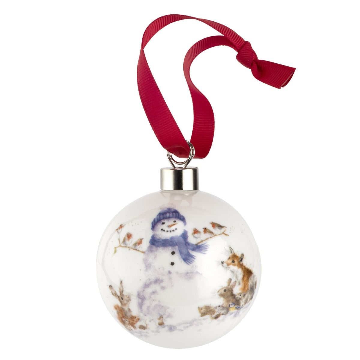 Royal Worcester - Wrendale Designs - Christmas Gathered All Around The Snowman - Premium Baubles from Portmeirion - Just $10.99! Shop now at W Hurst & Son (IW) Ltd