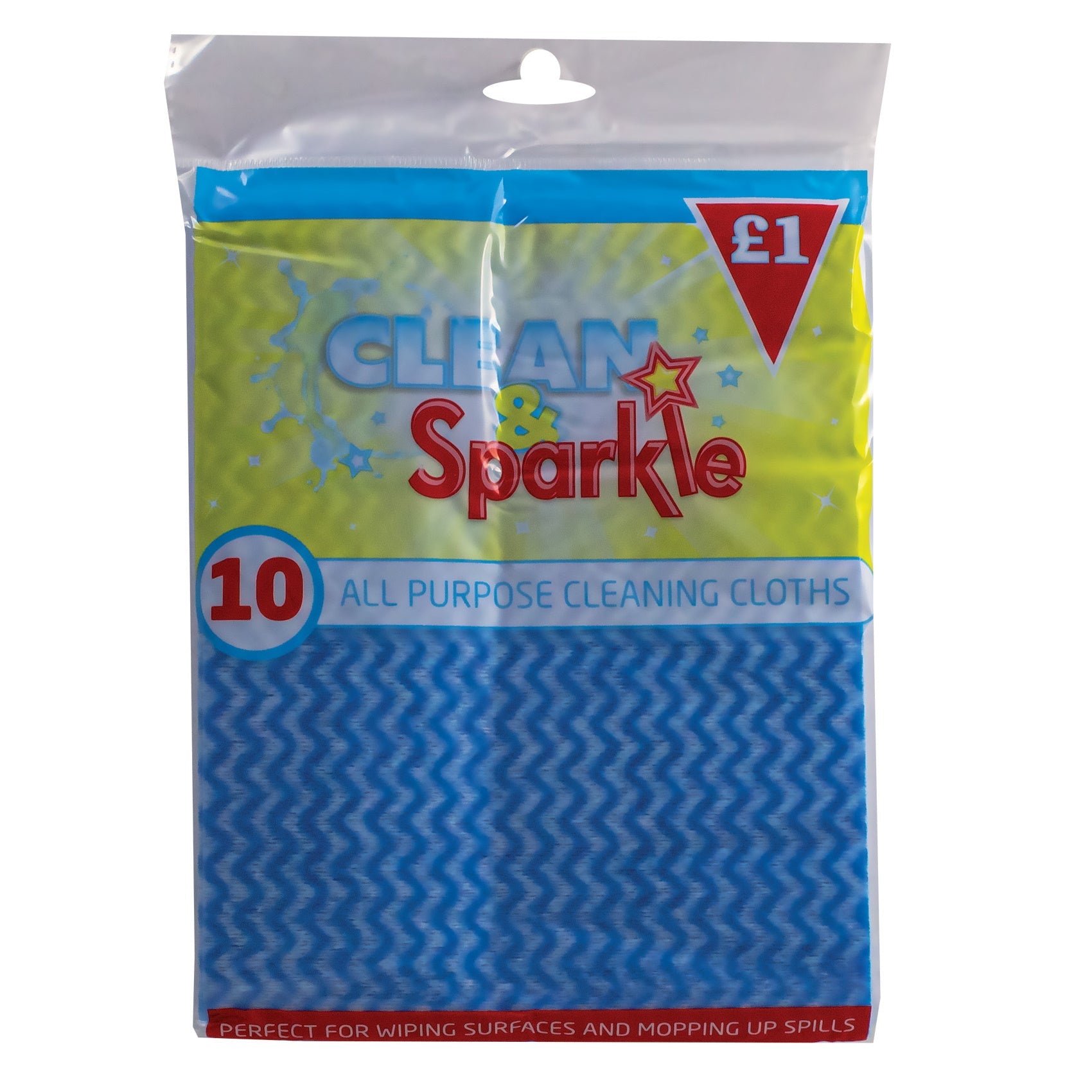 Clean & Sparkle 777B.10CS3 All Purpose Cloths - Pack of 10 - Premium Dusters / Cloths from Ramon Hygiene Products - Just $1.00! Shop now at W Hurst & Son (IW) Ltd