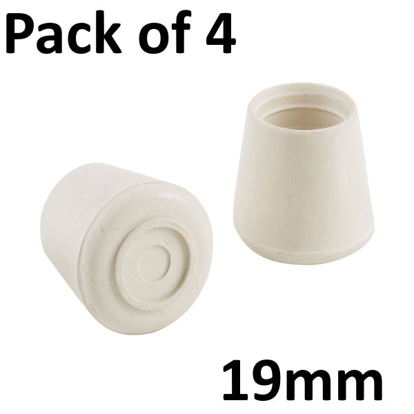 Basics by Select 31925 Rubber Leg Tips White Pkt4 - 19mm - Premium Castors from Select Hardware - Just $3.0! Shop now at W Hurst & Son (IW) Ltd