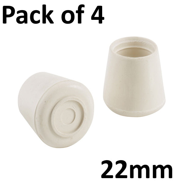 Basics by Select 31926 Rubber Leg Tips White Pkt4 - 22mm - Premium Castors from Select Hardware - Just $3.00! Shop now at W Hurst & Son (IW) Ltd