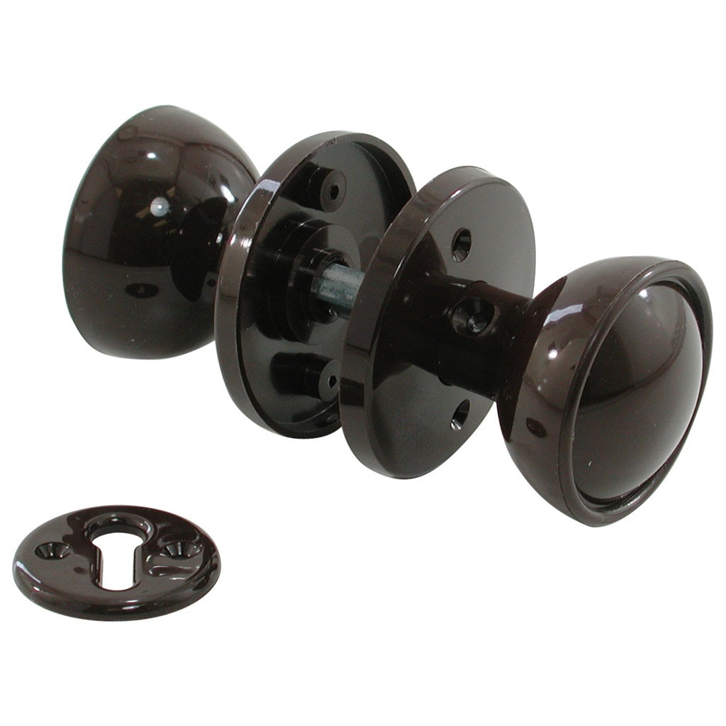 Select 40104 Universal Door Knob Set Pair - Brown Plastic - Premium Rim Knobs from Select Hardware - Just $6.70! Shop now at W Hurst & Son (IW) Ltd