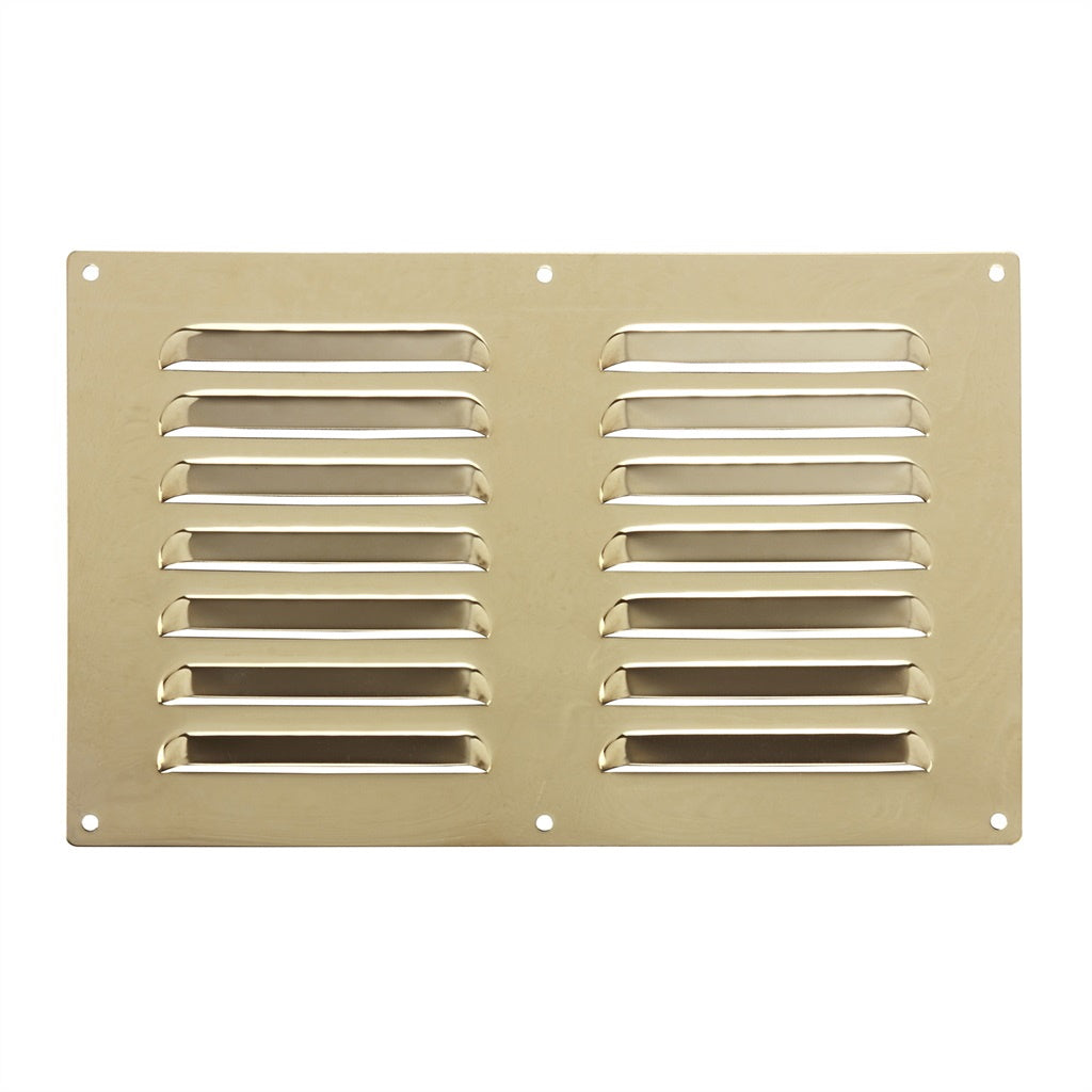 MAP Hardware 95627 Louvre Vent Polished Brass - 9in x 6in - Premium Vents from Select Hardware - Just $4.99! Shop now at W Hurst & Son (IW) Ltd