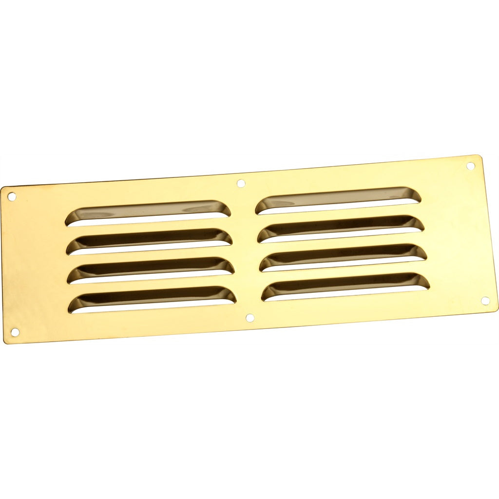 MAP Hardware 95327 Louvre Vent Polished Brass - 9in x 3in - Premium Vents from Select Hardware - Just $3.95! Shop now at W Hurst & Son (IW) Ltd