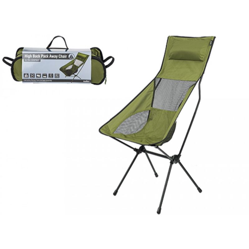 Summit 633118 High Back Pack Away Chair - Forest Green - Premium Folding Chairs from Summit - Just $42.50! Shop now at W Hurst & Son (IW) Ltd
