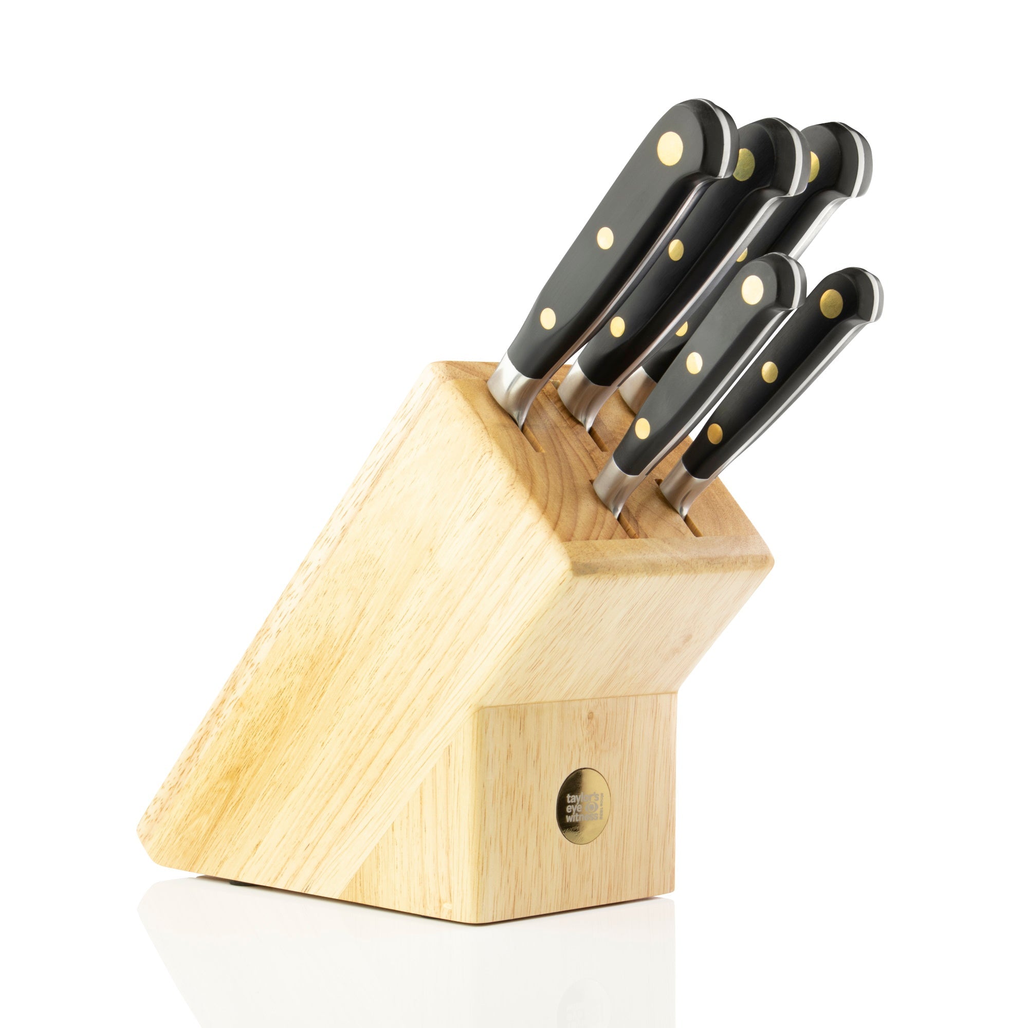 Taylors Eye Witness Oxford LCK10KB01 5Pce Knife Set with Wooden Block - Premium NOT GOOGLE from Taylors Eye Witness - Just $69.95! Shop now at W Hurst & Son (IW) Ltd