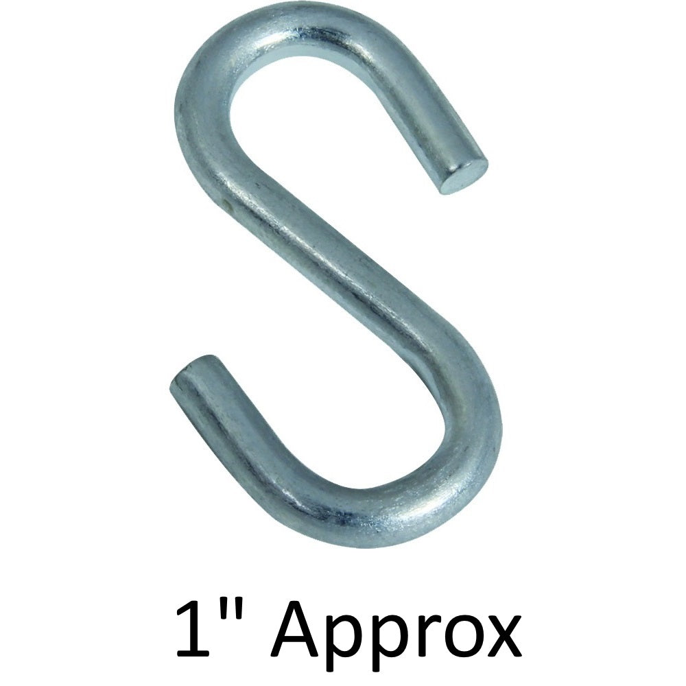 Eliza Tinsley S Hook Galvanised - Various Sizes 1" - 3023102 S Hooks eliza tinsley Brand_Eliza Tinsley Collections_Hooks / Eyes Eliza Tinsley Google Product Hooks & Eyes Ironmongery Product Type_S Hooks