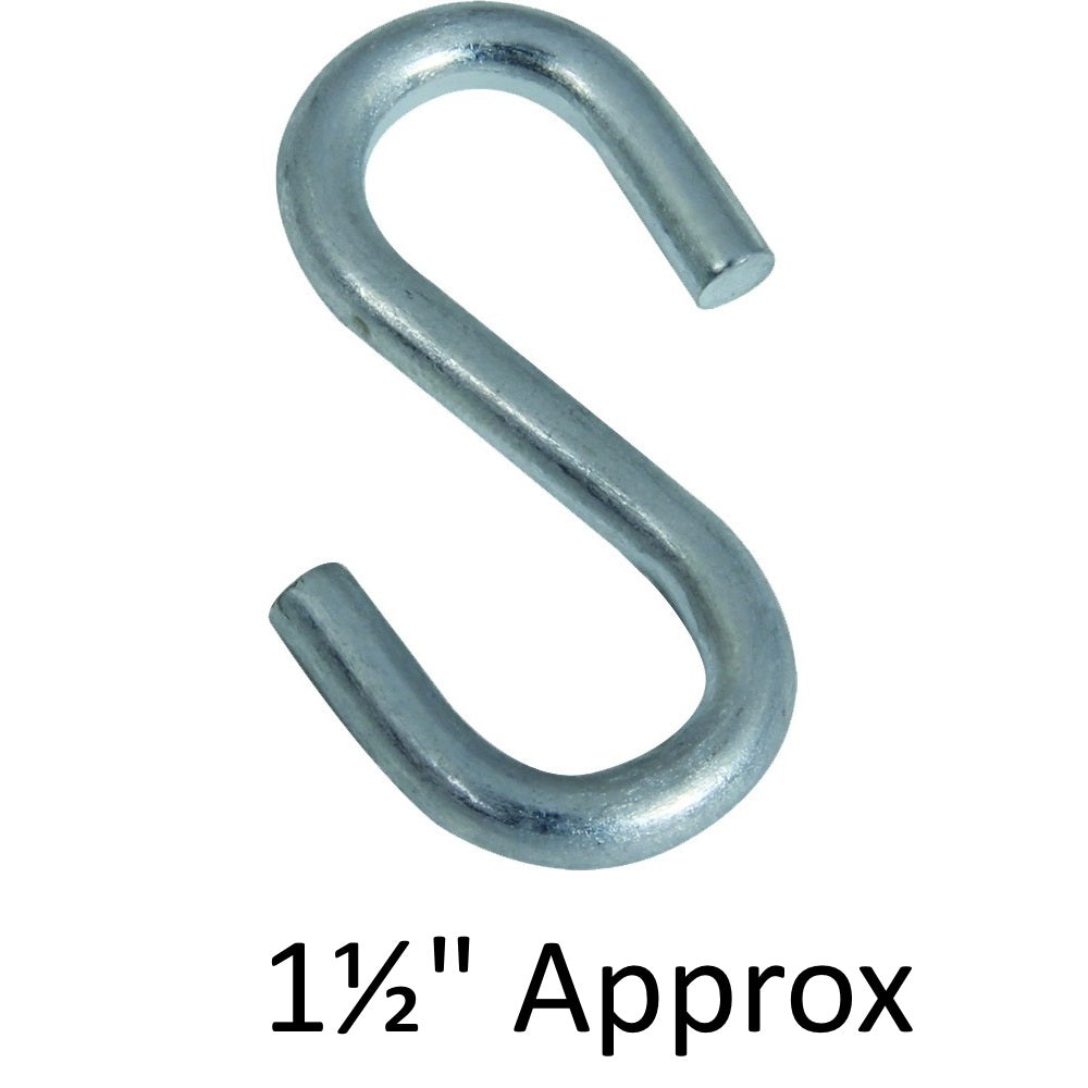 Eliza Tinsley S Hook Galvanised - Various Sizes 1½" - 3023122 S Hooks eliza tinsley Brand_Eliza Tinsley Collections_Hooks / Eyes Eliza Tinsley Google Product Hooks & Eyes Ironmongery Product Type_S Hooks