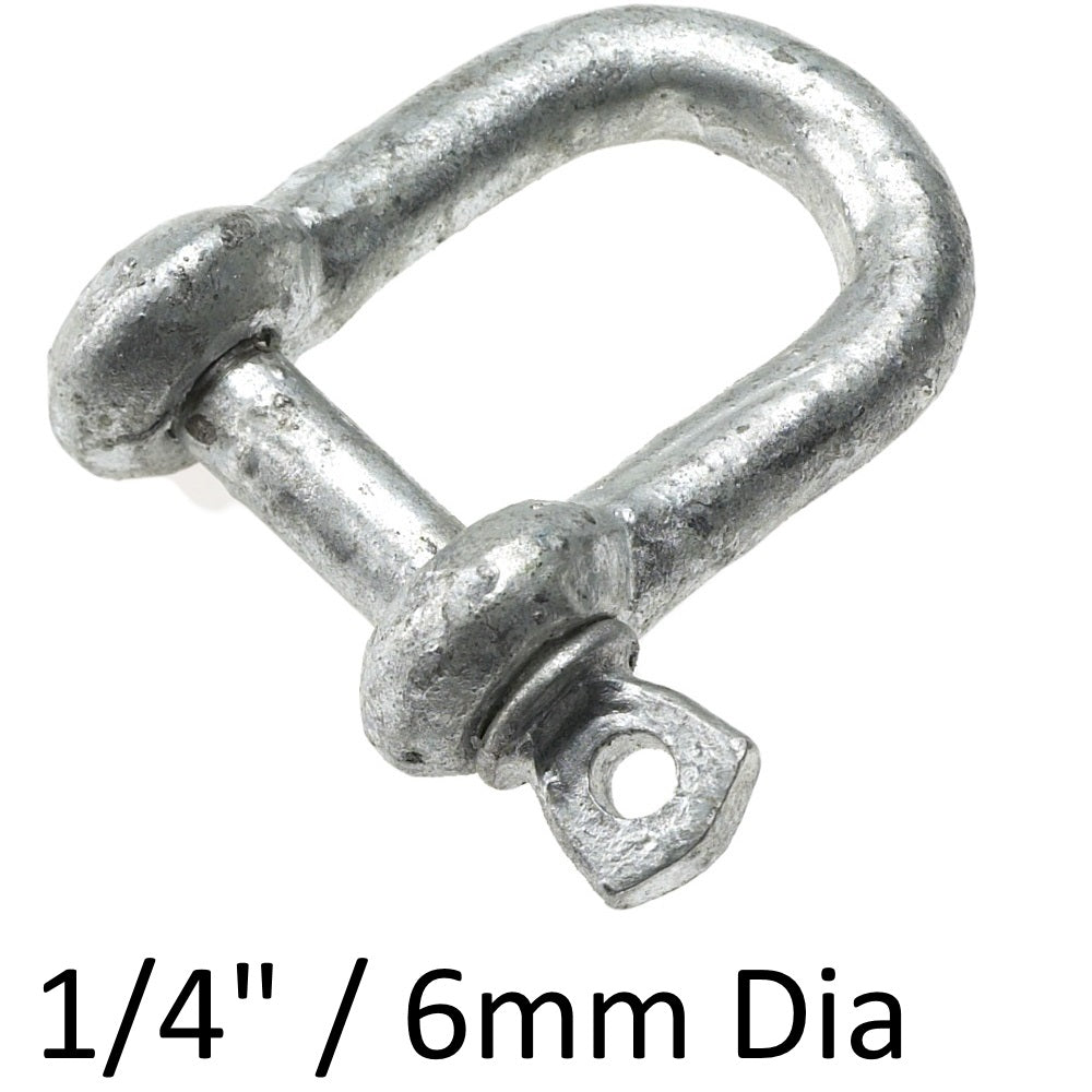 Dee Shackle Galvanised - Various Sizes - Premium Shackles from eliza tinsley - Just $0.71! Shop now at W Hurst & Son (IW) Ltd