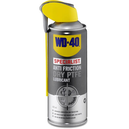 WD-40 Specialist 44394 Anti Friction Dry PTFE Lubricant 400ml - Premium Lubricants from WD40 Company Ltd - Just $7.8! Shop now at W Hurst & Son (IW) Ltd
