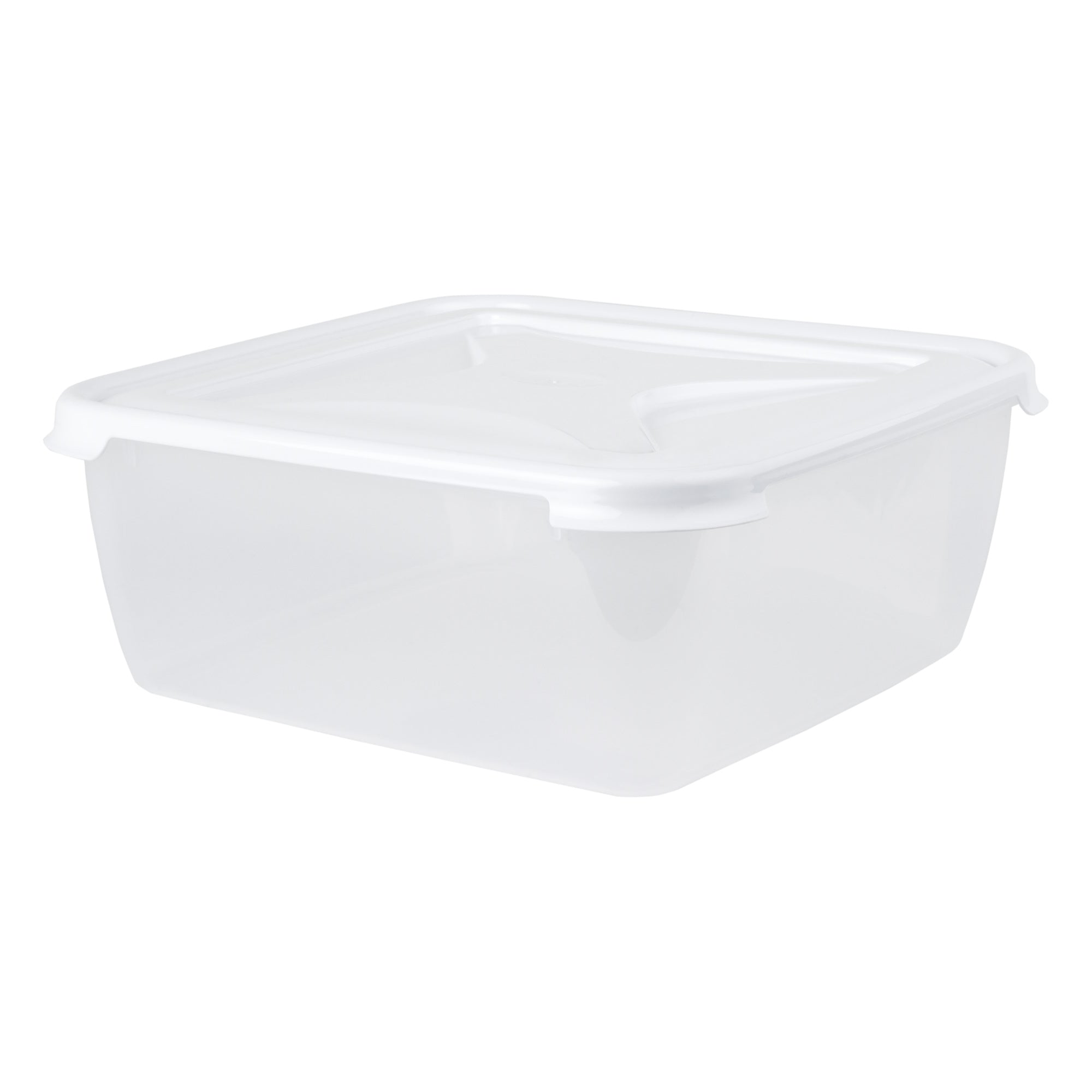 Wham Cuisine 12202 Plastic Large Square Food Box & Lid 10Ltr - Ice White / Clear - Premium Tupperware Style Containers from What More UK Ltd - Just $5.99! Shop now at W Hurst & Son (IW) Ltd