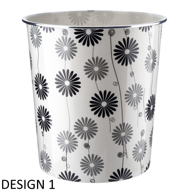 Home+ 63108 Plastic Waste Paper Bin - Various Floral Designs Waste Paper Bins Zoom Imports Bins & Bin Liners Brand_Home+ Collections_Bins / Bin Liners Google Product Home Plus Home+ Housewares Product Type_Waste Paper Bins Zoom Imports