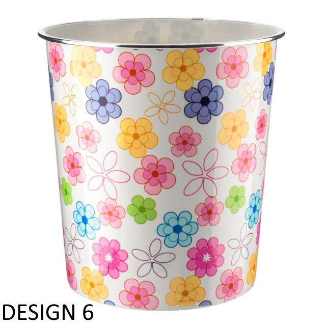 Home+ 63108 Plastic Waste Paper Bin - Various Floral Designs Waste Paper Bins Zoom Imports Bins & Bin Liners Brand_Home+ Collections_Bins / Bin Liners Google Product Home Plus Home+ Housewares Product Type_Waste Paper Bins Zoom Imports