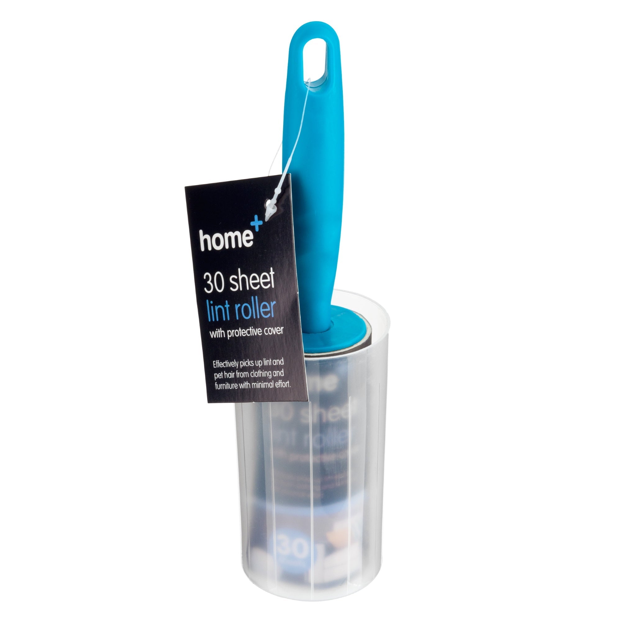Home+ 68223 30 Sheet Lint Roller with Protective Cover - Premium Brushes / Brooms from Zoom Imports - Just $1.49! Shop now at W Hurst & Son (IW) Ltd