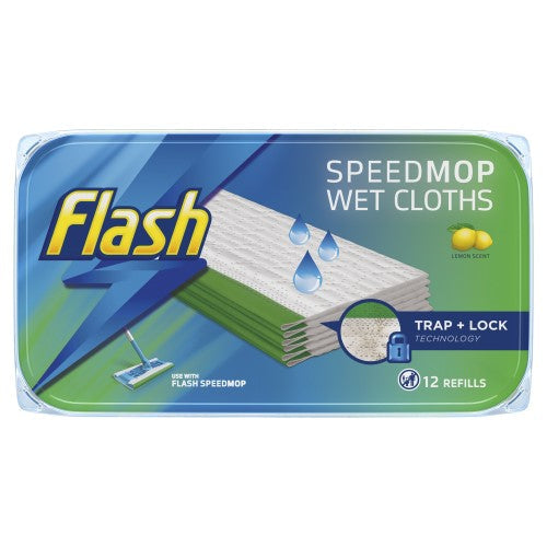 Flash 21975 Speed Mop Wet Mopping cloths - Pack of 12 - Premium Mops / Buckets from Regal - Just $6.5! Shop now at W Hurst & Son (IW) Ltd