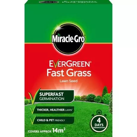 Miracle Gro 774893 Evergreen Fast Grass Lawn Seed 480g - Premium Grass Seed from Miracle-Gro - Just $8.99! Shop now at W Hurst & Son (IW) Ltd