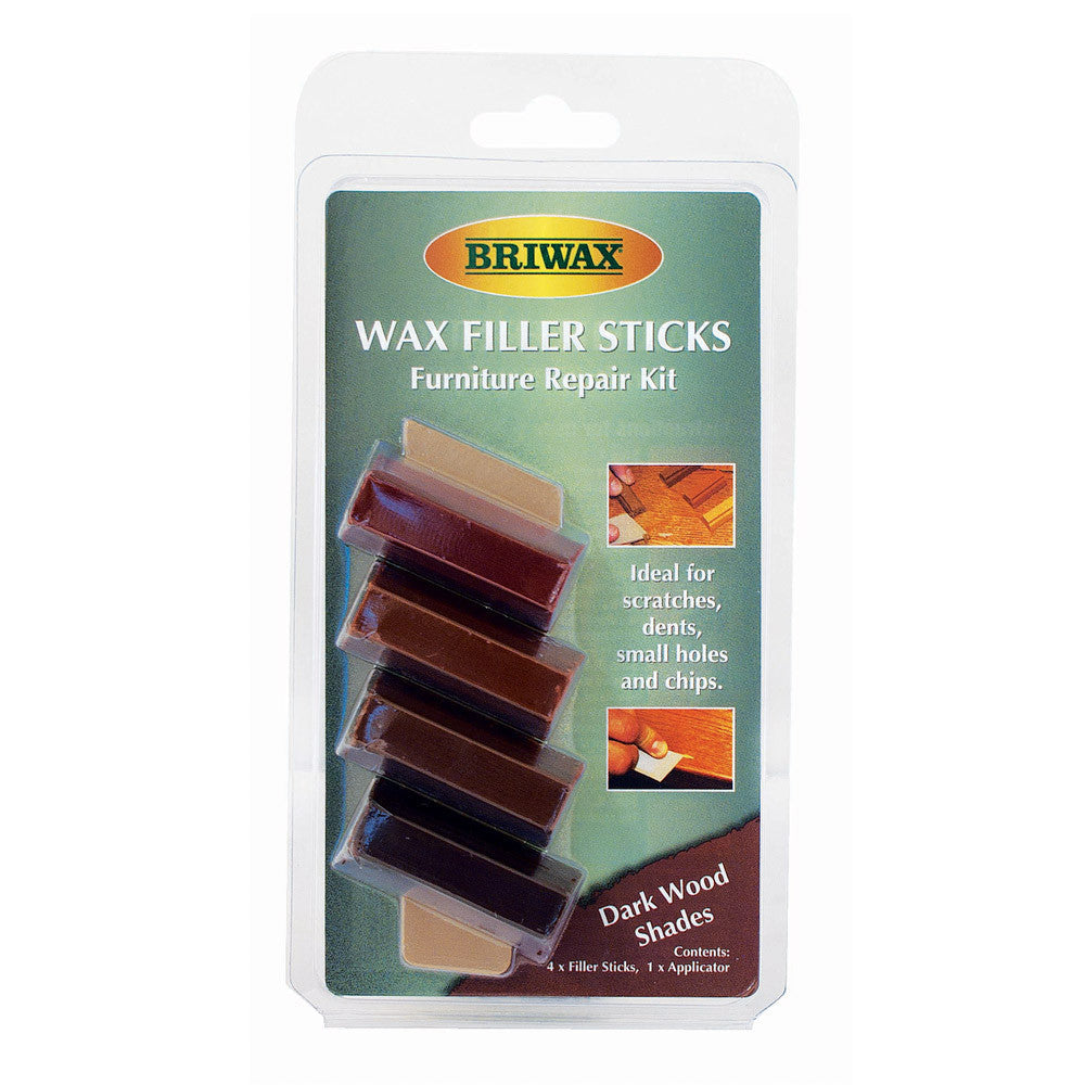 Briwax BWSWSDK Wax Filler Sticks Set - Dark Wood Shades Furniture Wax Briwax Briwax Decorating Google Product Product Type_Furniture Wax Rustins Waxes & Polishes