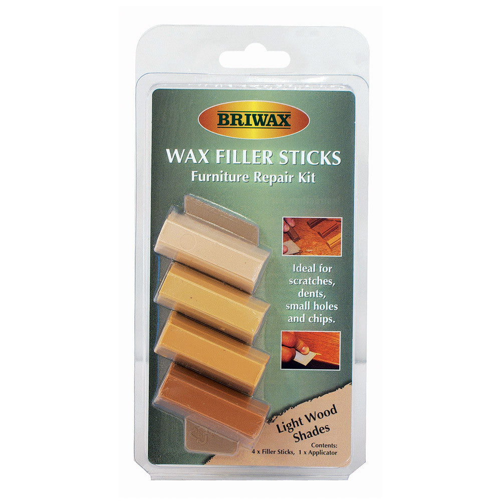 Briwax BWSWSLGT Wax Filler Sticks Set - Light Wood Shades Furniture Wax Briwax Briwax Decorating Google Product January Sale Product Type_Furniture Wax Rustins Waxes & Polishes