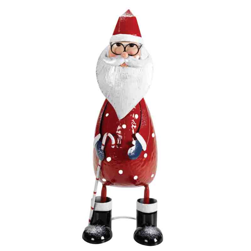 Three Kings 2530004 Metal Festive Figurine - Polka Santa - Premium Christmas Ornaments from SMART GARDEN - Just $15.95! Shop now at W Hurst & Son (IW) Ltd