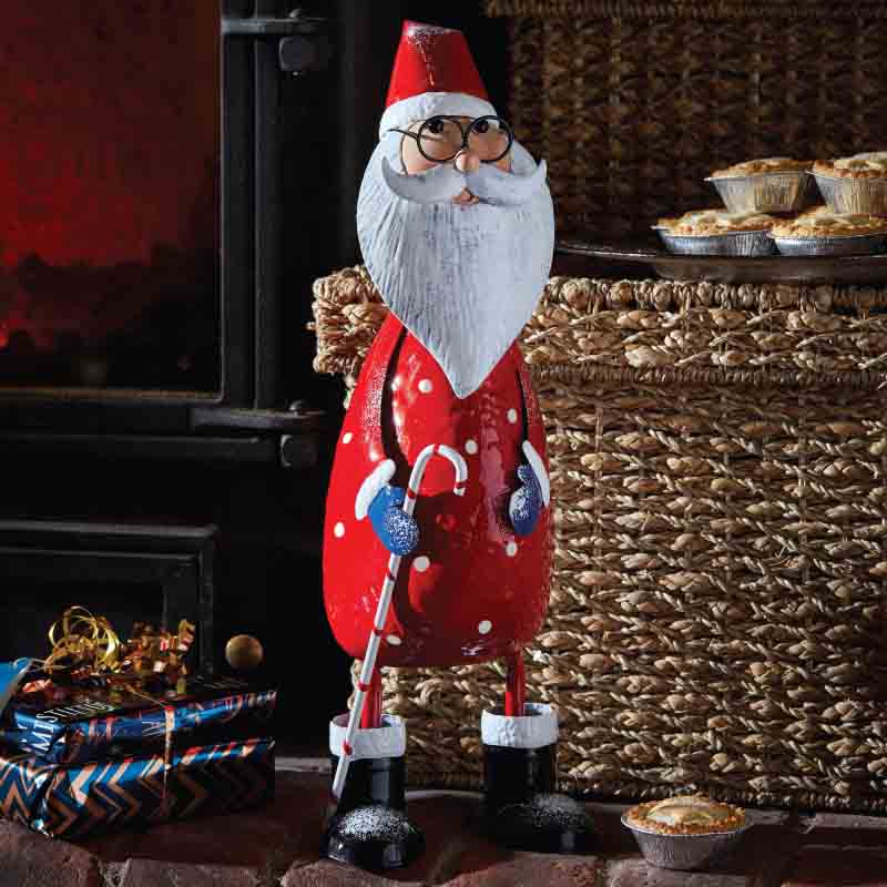 Three Kings 2530004 Metal Festive Figurine - Polka Santa Christmas Ornaments SMART GARDEN All Things Christmas Brand_Three Kings Christmas Christmas Novelty Collections_All Things Christmas Decor & Giftware Google Product Home Product Type_Christmas Ornaments Smart Garden Three Kings Xmas