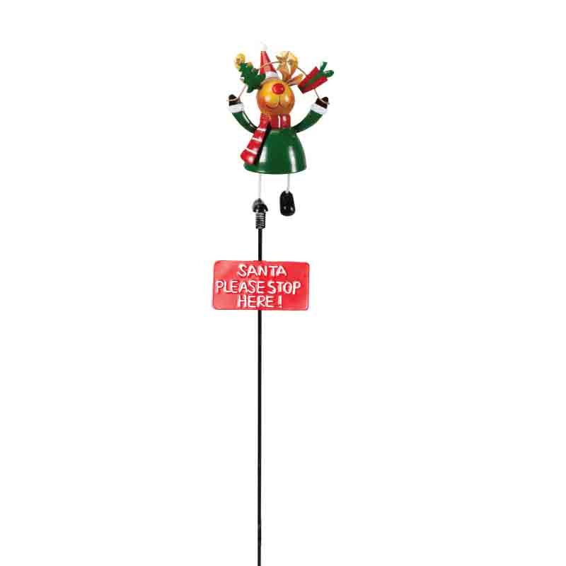 Three Kings 2530020 Christmas Metal Outdoor Stake - Rudy Reindeer - Premium Christmas Ornaments from SMART GARDEN - Just $5.75! Shop now at W Hurst & Son (IW) Ltd