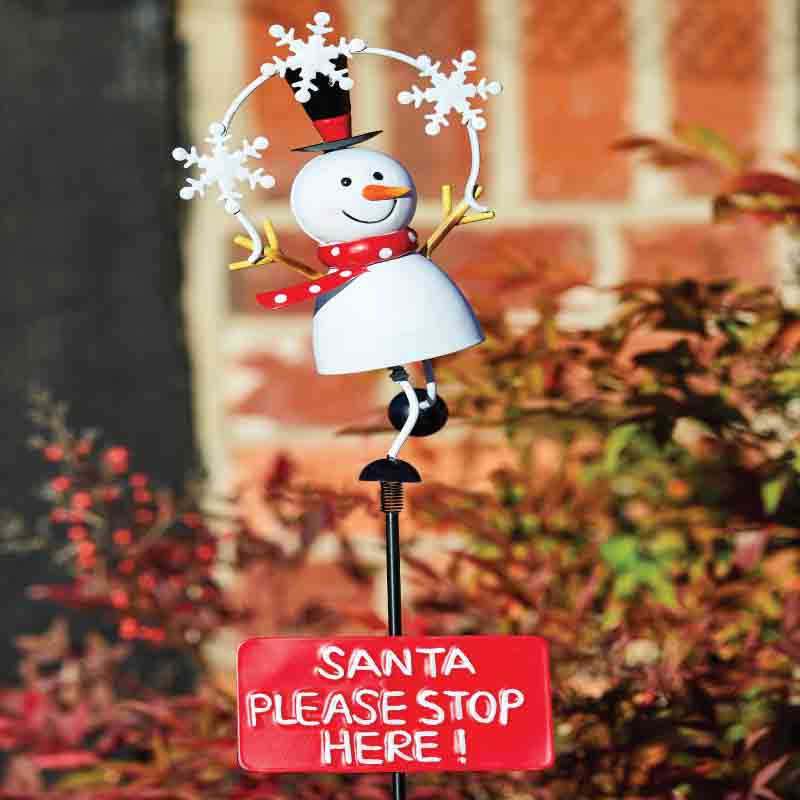 Three Kings 2530022 Christmas Metal Outdoor Stake  - Frosty Snowman - Premium Christmas Ornaments from SMART GARDEN - Just $3.95! Shop now at W Hurst & Son (IW) Ltd