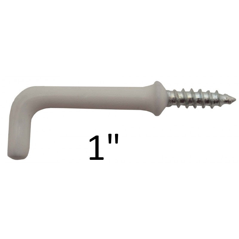 Screw in Dresser Hooks 1" PVC Coated - Premium Screw Hooks from Magnets - Just $0.24! Shop now at W Hurst & Son (IW) Ltd