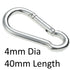 Carabiner Hook ZP - Various Sizes - Premium Snap Hooks from merriway - Just $0.8! Shop now at W Hurst & Son (IW) Ltd