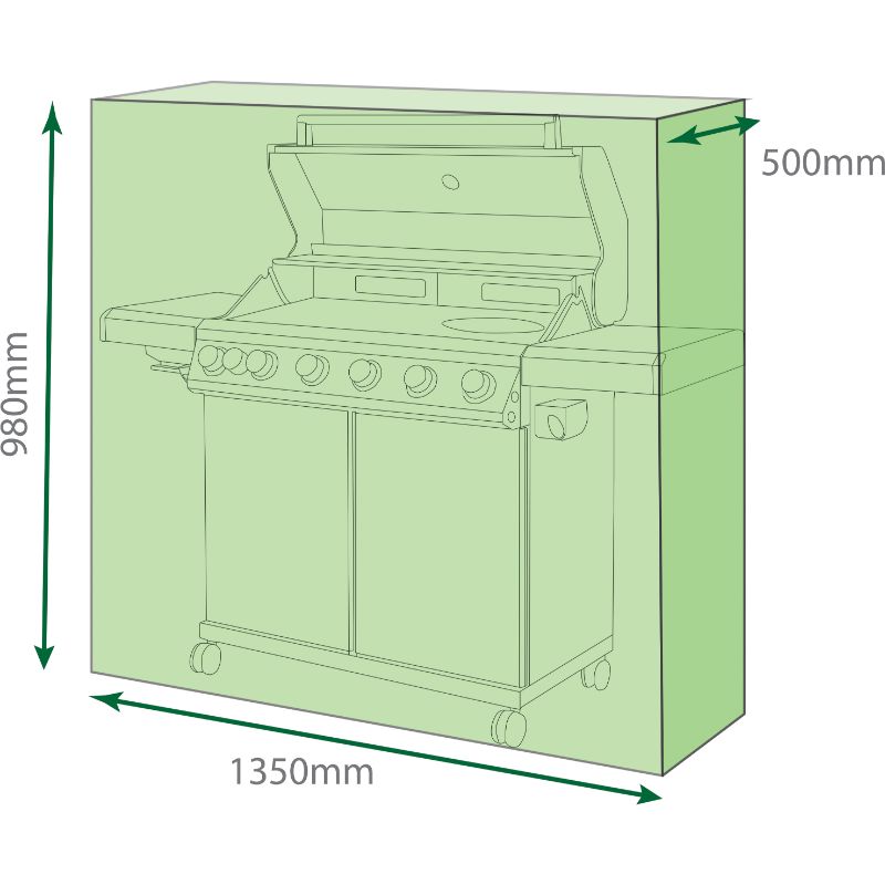 St Helens GH052 Water Resistant 6 Burner BBQ Cover - Premium Barbecue Accessories from Bonnington Plastics - Just $7.50! Shop now at W Hurst & Son (IW) Ltd