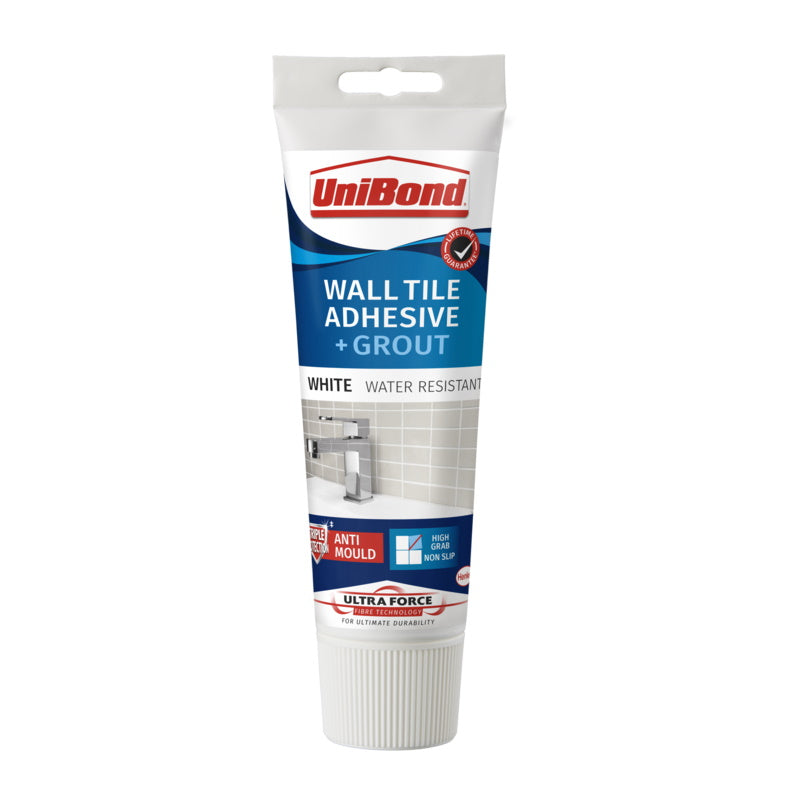 Unibond Quick Fix & Grout Ready Mixed Tube 300g - White - Premium Tile Adhesive / Grout from Unibond - Just $7.99! Shop now at W Hurst & Son (IW) Ltd