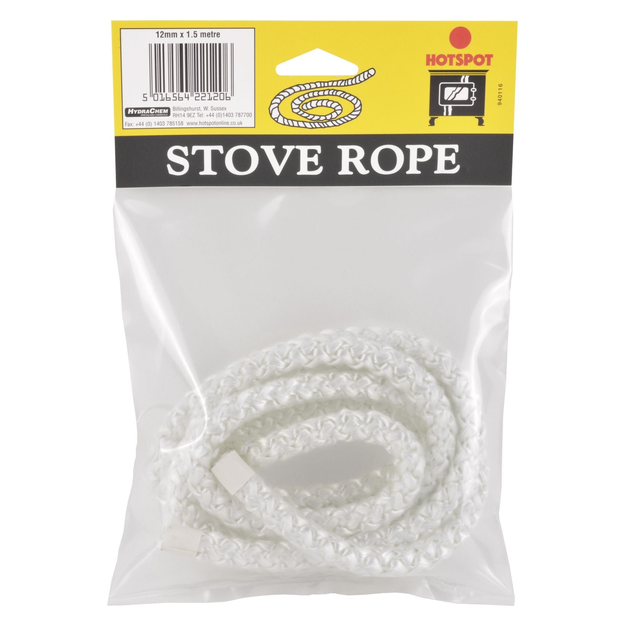 Hotspot 0040 Stove Rope 6mm x 1.5Mtrs Fireplace Consumables HOTSPOT Brand_Hotspot Christmas Leaflet Collections_Solid Fuel Heating & Accs. Google Product Hotspot Manor Manor Reproductions Product Type_Fireplace Consumables Solid Fuel Heating & Accs.