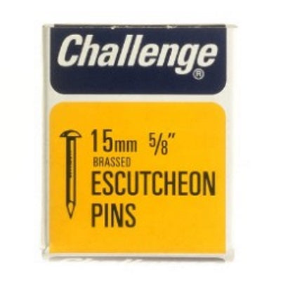 Challenge 11410 Escutcheon Pins Brassed 15mm (5/8") 40g Pack - Premium Nails from Frank Shaw - Just $0.95! Shop now at W Hurst & Son (IW) Ltd