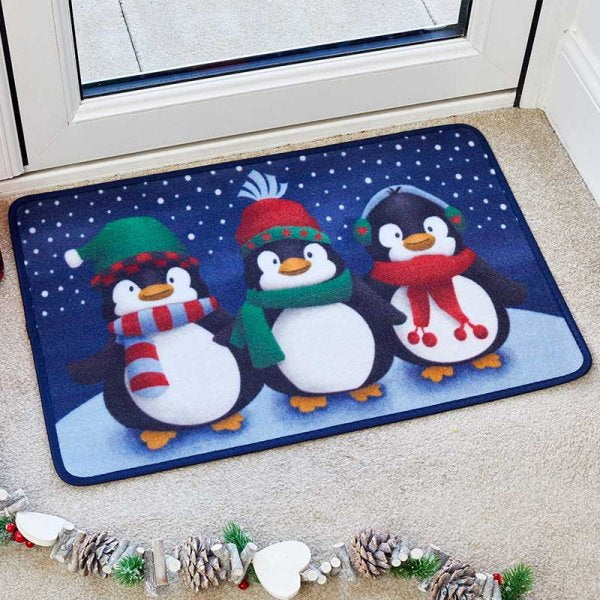 Three Kings 5520003 Washable Christmas Doormat 40x60cm - Frosty Penguins - Premium Doormats from SMART GARDEN - Just $3.95! Shop now at W Hurst & Son (IW) Ltd