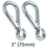 Chain Products CD06075 3" Spring Hooks to Crue BZP Pkt2 Snap Hooks Chain Products Brand_Chain Products Chain Products Collections_Hooks / Eyes Google Product Hooks & Eyes Ironmongery Product Type_Snap Hooks