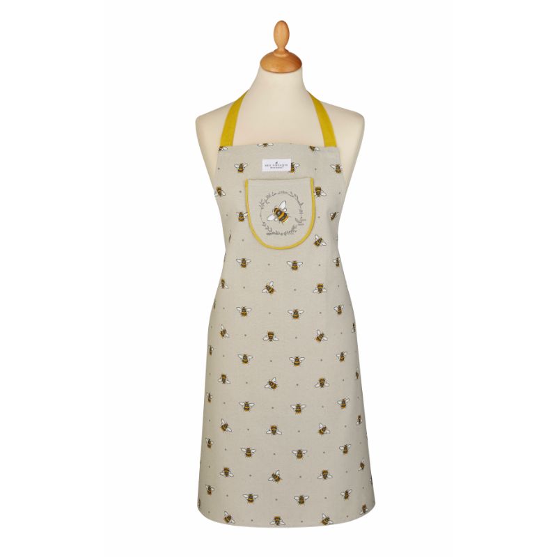 Cooksmart 1755 Cotton Apron - Bumble Bees - Premium Aprons from City Look Imports - Just $11.5! Shop now at W Hurst & Son (IW) Ltd