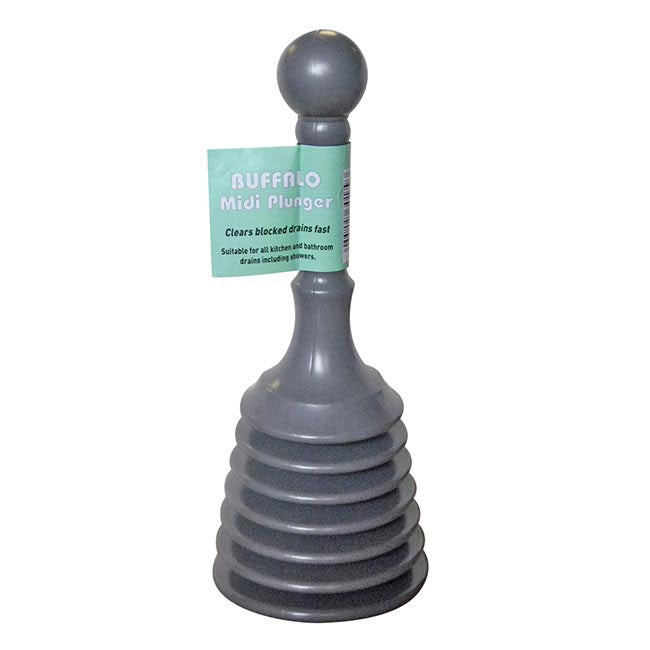 Buffalo 1018-5 Midi Plunger 31cm Grey - Premium Plungers from Buffalo - Just $6.95! Shop now at W Hurst & Son (IW) Ltd