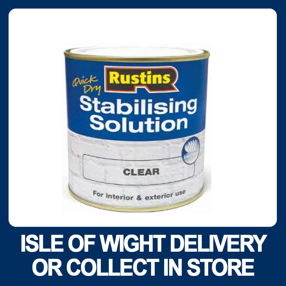 Rustins STABS500 Quick Drying Stabilising Solution Clear 500ml - Premium Damp Seal from RUSTINS - Just $8.99! Shop now at W Hurst & Son (IW) Ltd