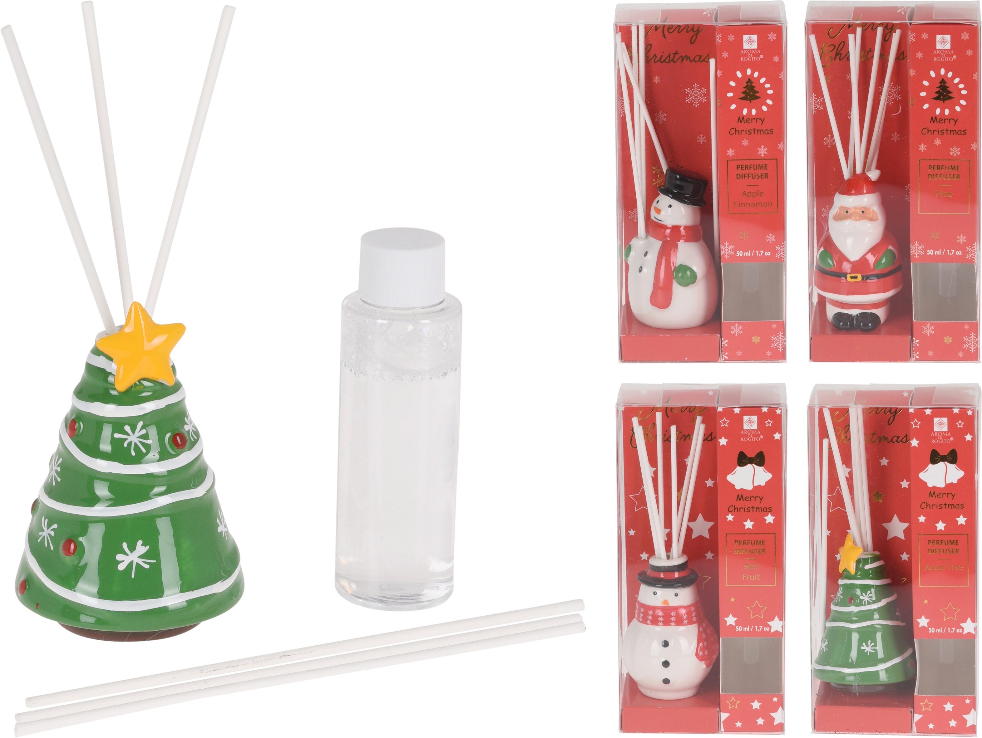 Koopman 462101170 Christmas Scented Reed Diffuser Asst Designs - Premium Christmas Giftwrap from Koopman - Just $3.95! Shop now at W Hurst & Son (IW) Ltd