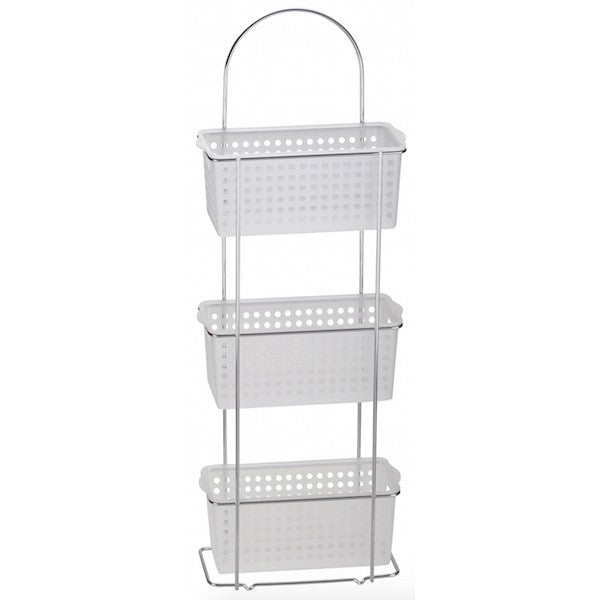 Blue Canyon BA-0550 3 Tier Standing Caddy Chrome with Plastic Baskets - Premium Bathroom Accessories from Blue Canyon - Just $25.5! Shop now at W Hurst & Son (IW) Ltd