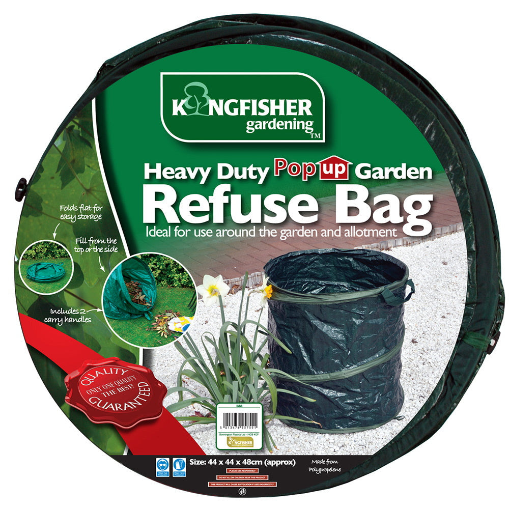 Kingfisher Garden GB3 Pop Up Refuse Bag 73Ltr Green - Premium Garden Tidy Bags from Bonnington Plastics - Just $6.2! Shop now at W Hurst & Son (IW) Ltd